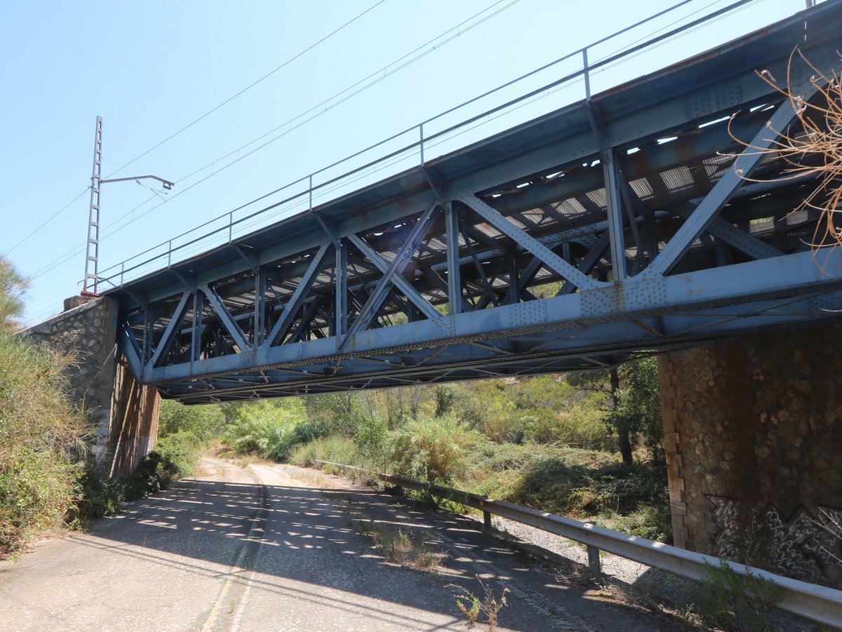 Gustave Eiffel's railway bridge near the village of La Valleta